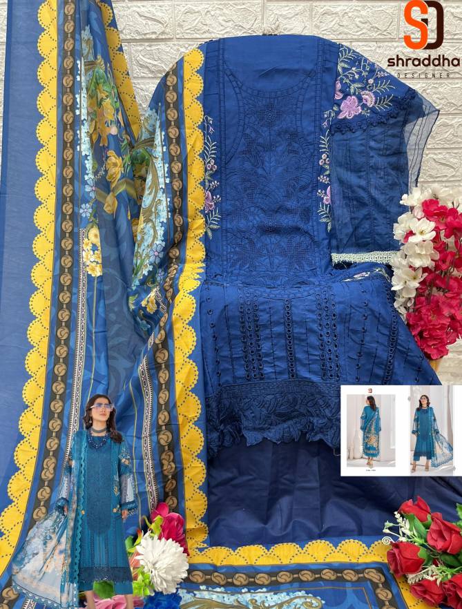 Colors Vol 1 By Shraddha Embroidery Cotton Pakistani Suits Wholesale Shop In Surat